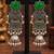 German silver geometric green long jhumka earrings