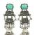 German silver geometric mint long jhumka earrings