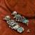 German silver geometric multi long jhumka earrings