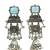 German silver geometric multi long jhumka earrings