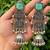 German silver geometric pink green long jhumka earrings