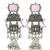 German silver geometric pink long jhumka earrings