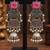 German silver geometric wine long jhumka earrings