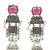 German silver geometric wine long jhumka earrings