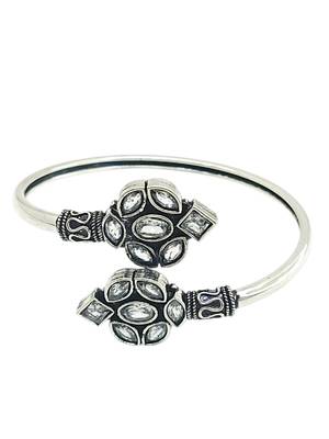 German silver clear color adjustable bracelet 1