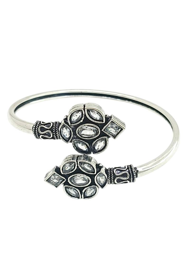 German silver clear color adjustable bracelet