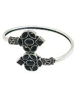 German silver black color adjustable bracelet