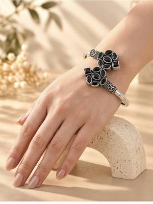 German silver black color adjustable bracelet 4
