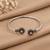 German silver oxidized pink minimal kada bracelet