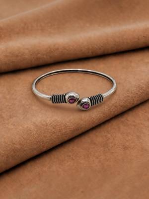 German silver snakehead wine stone adjustable kada bracelet 2