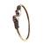 German silver snakehead wine stone adjustable kada bracelet