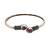German silver snakehead wine stone adjustable kada bracelet