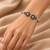 German silver oxidized pink minimal kada bracelet