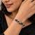 German silver snakehead wine stone adjustable kada bracelet