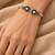 German silver oxidized pink minimal kada bracelet