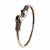 German silver snakehead black stone adjustable kada bracelet