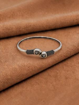 German silver snakehead pink stone adjustable kada bracelet 2