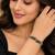 German silver snakehead black stone adjustable kada bracelet