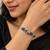 German silver snakehead pink stone adjustable kada bracelet
