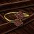Gold plated geometric wine adjustable kada bracelet