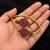 Gold plated geometric wine adjustable kada bracelet
