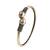 German silver snakehead white stone adjustable kada bracelet