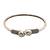 German silver snakehead white stone adjustable kada bracelet