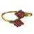 Gold plated geometric wine adjustable kada bracelet