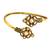 Gold plated geometric white adjustable kada bracelet