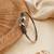 German silver snakehead mint green stone adjustable kada bracelet