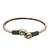 German silver snakehead mint green stone adjustable kada bracelet