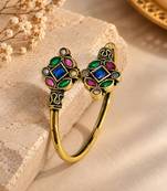 Gold plated geometric multi adjustable kada bracelet