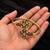 Gold plated geometric clear adjustable kada bracelet