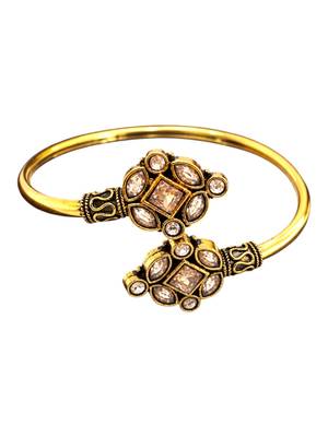 Gold plated geometric clear adjustable kada bracelet 4