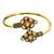Gold plated geometric clear adjustable kada bracelet