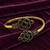 Gold plated geometric black adjustable kada bracelet