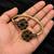 Gold plated geometric black adjustable kada bracelet