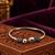 German silver snakehead wine stone adjustable kada bracelet