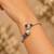 German silver snakehead wine stone adjustable kada bracelet