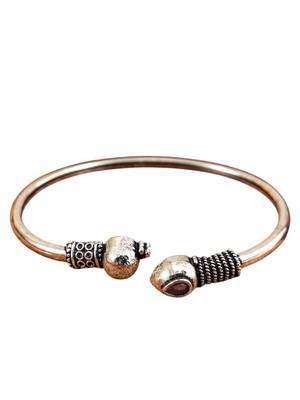 German silver snakehead pink stone adjustable kada bracelet 3