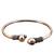 German silver snakehead pink stone adjustable kada bracelet