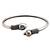 German silver snakehead mint green stone adjustable kada bracelet