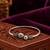 German silver snakehead clear stone adjustable kada bracelet