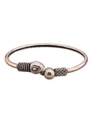 German silver snakehead clear stone adjustable kada bracelet 3