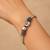 German silver snakehead clear stone adjustable kada bracelet