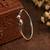 German silver snakehead black stone adjustable kada bracelet