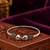 German silver snakehead white stone adjustable kada bracelet