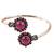 German silver oxidized floral motif wine kada bracelet