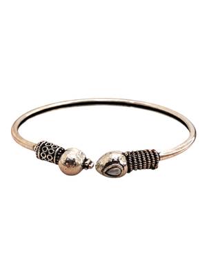 German silver snakehead white stone adjustable kada bracelet 3
