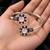 German silver oxidized floral motif pink kada bracelet